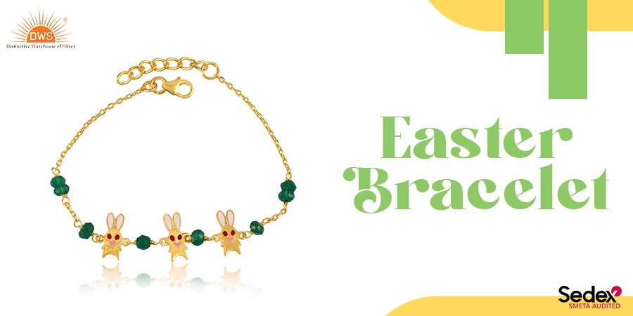 Easter Bunny Bliss Bracelet: Adorable Rabbit Charms and Springtime Accents for a Touch of Whimsy